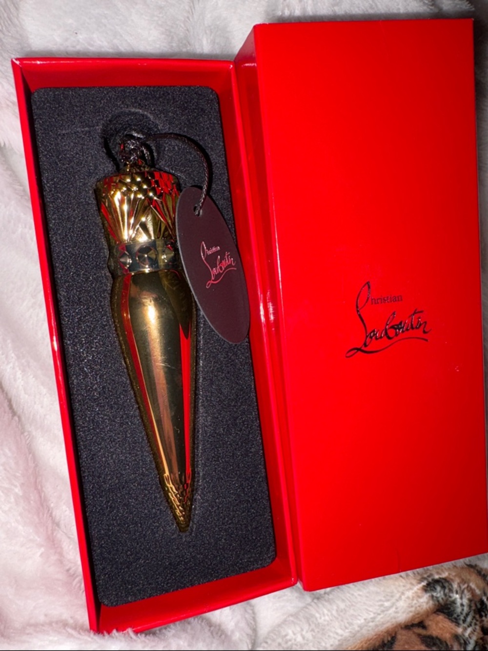 NWT REFILLABLE Christian LouboutiN LipsticK in THE COLOR ROUGE LOUBOUTIN Red Box